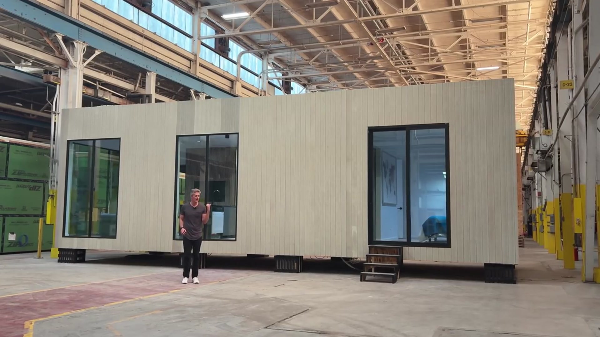 'Video thumbnail for kerry tarnow: texas prefab home tour! exploring america's newest tiny home'