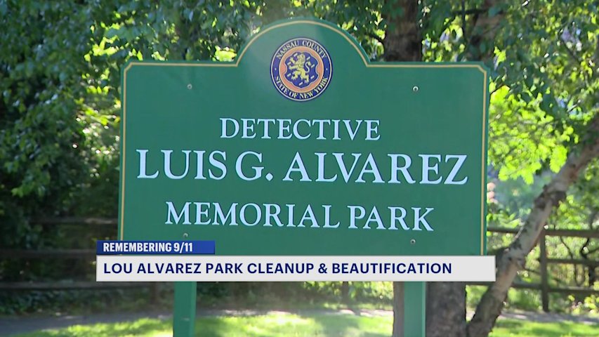 Video thumbnail for Community comes together to clean up Oceanside park named after 9/11 victim