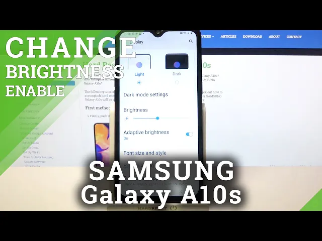Video thumbnail for How to Turn On/Turn Off Auto Brightness in SAMSUNG Galaxy A10s – Adjust Display Settings