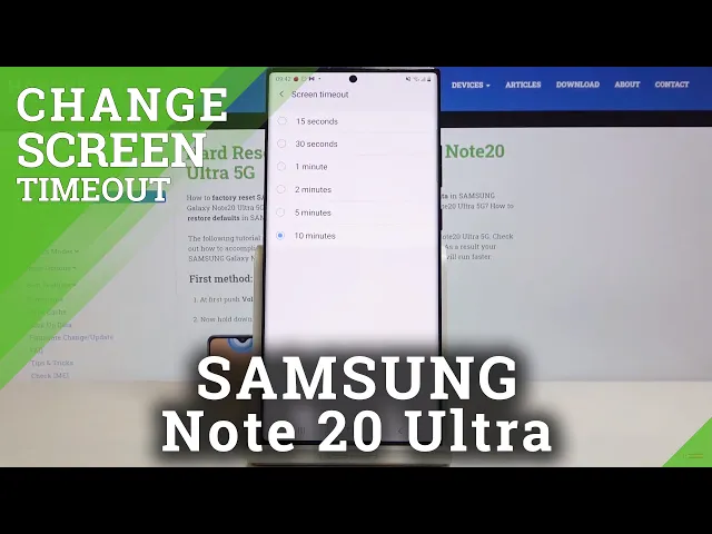 Video thumbnail for How to Set Screen Timeout in SAMSUNG Galaxy Note 20 Ultra – Find Timeout Options