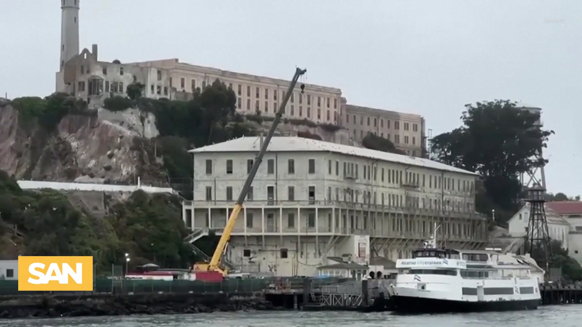 'Video thumbnail for Bondi and Burgum tour Alcatraz amid Trump’s effort to reopen former prison'