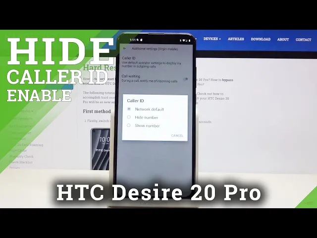 Video thumbnail for How to Hide / Show Caller ID in HTC Desire 20 Pro – Manage Caller ID Options