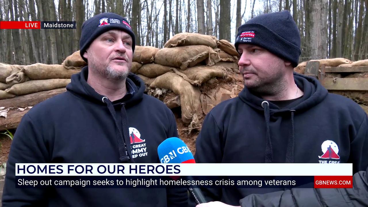 Video thumbnail for GB News viewers hailed for backing veterans' charity as Charlie Peters joins the Great Tommy Sleep Out - WATCH