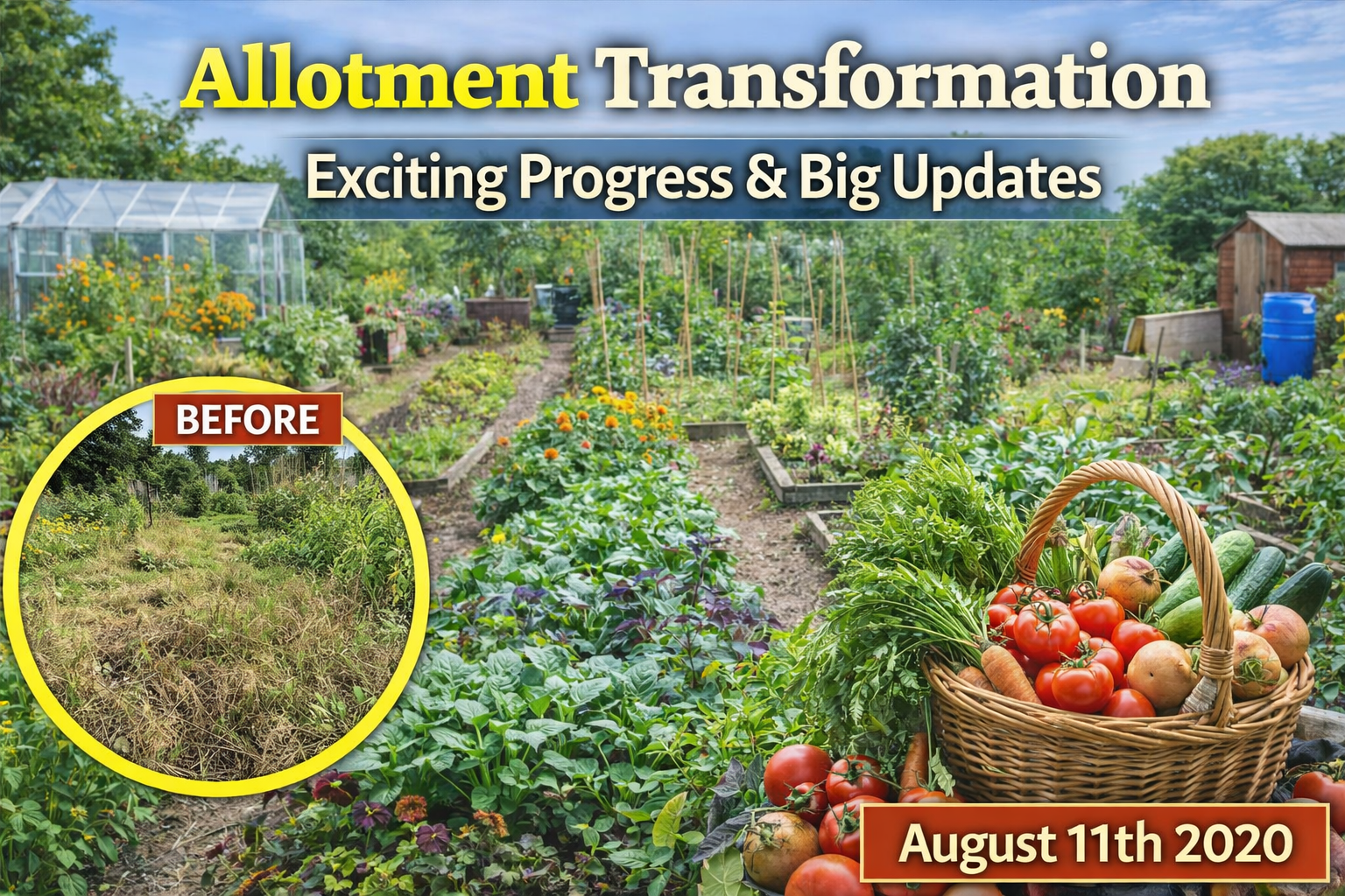 Video thumbnail for Allotment Transformation | Exciting Progress & Big Updates – August 11th 2020