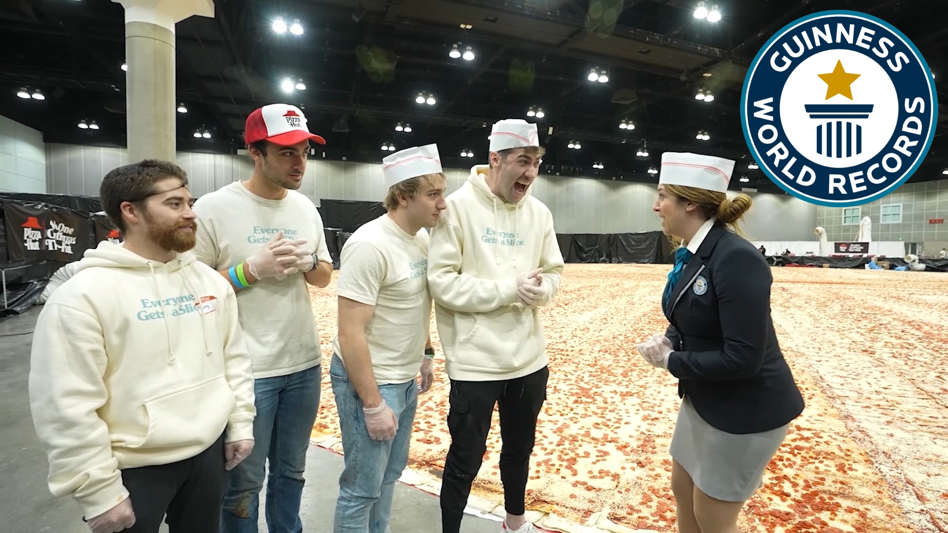 'Video thumbnail for Airrack and Pizza Hut create the world's largest pizza'