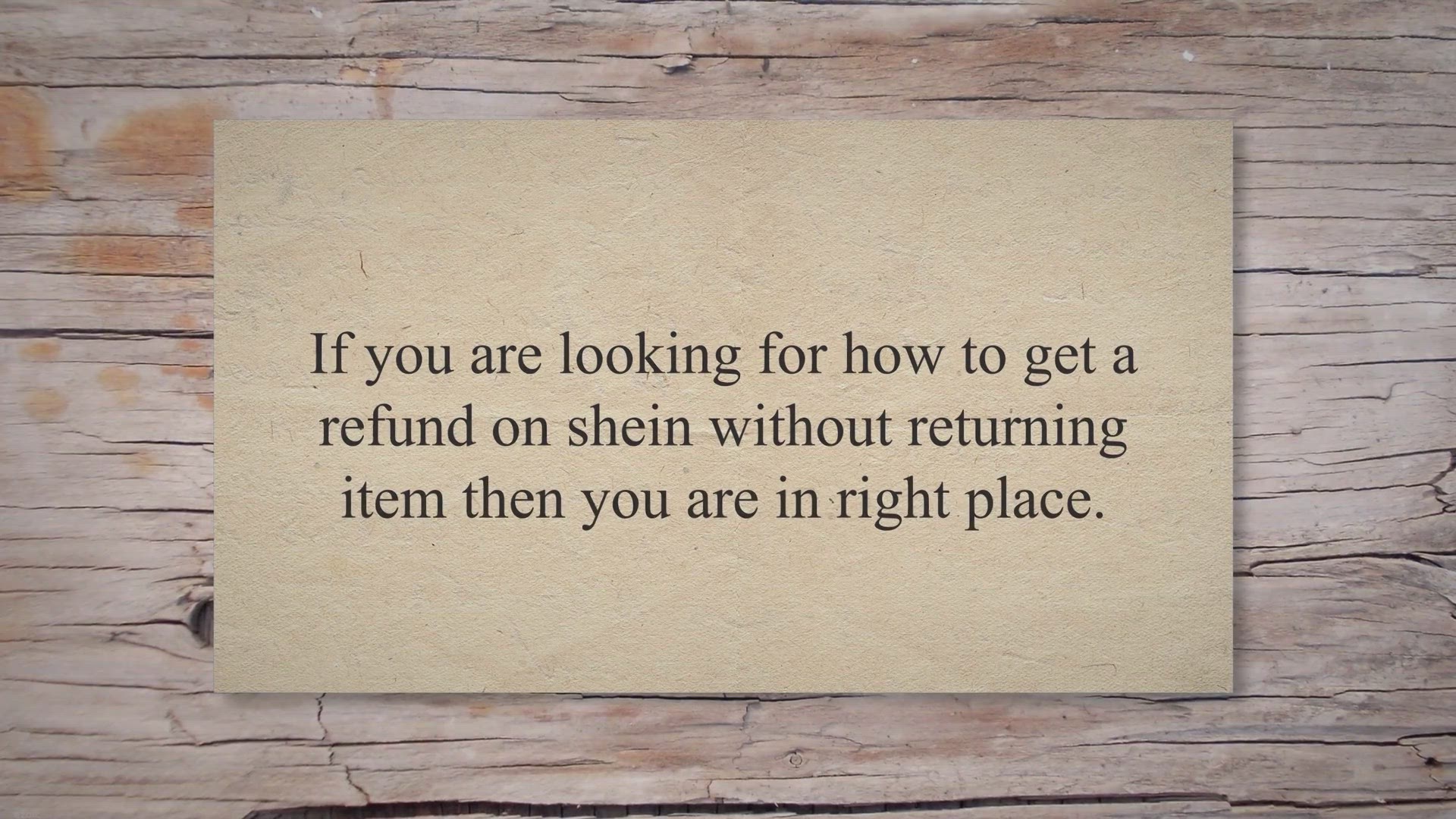 Video thumbnail for How To Get A Refund On SHEIN Without Returning Item
