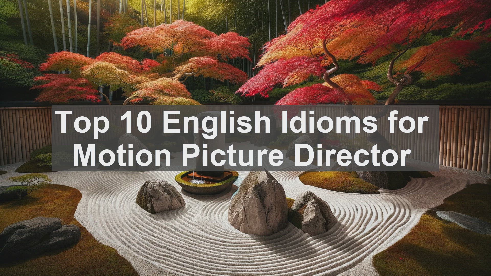 'Video thumbnail for Top 10 English Idioms for Motion Picture Director'