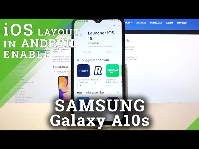 Video thumbnail for How to Install iOS Launcher in SAMSUNG Galaxy A10s – Apply Apple Layout