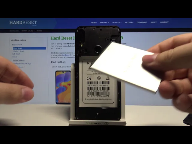 Video thumbnail for How to Remove Battery from KRUGER & Matz Move 9 – Force Restart