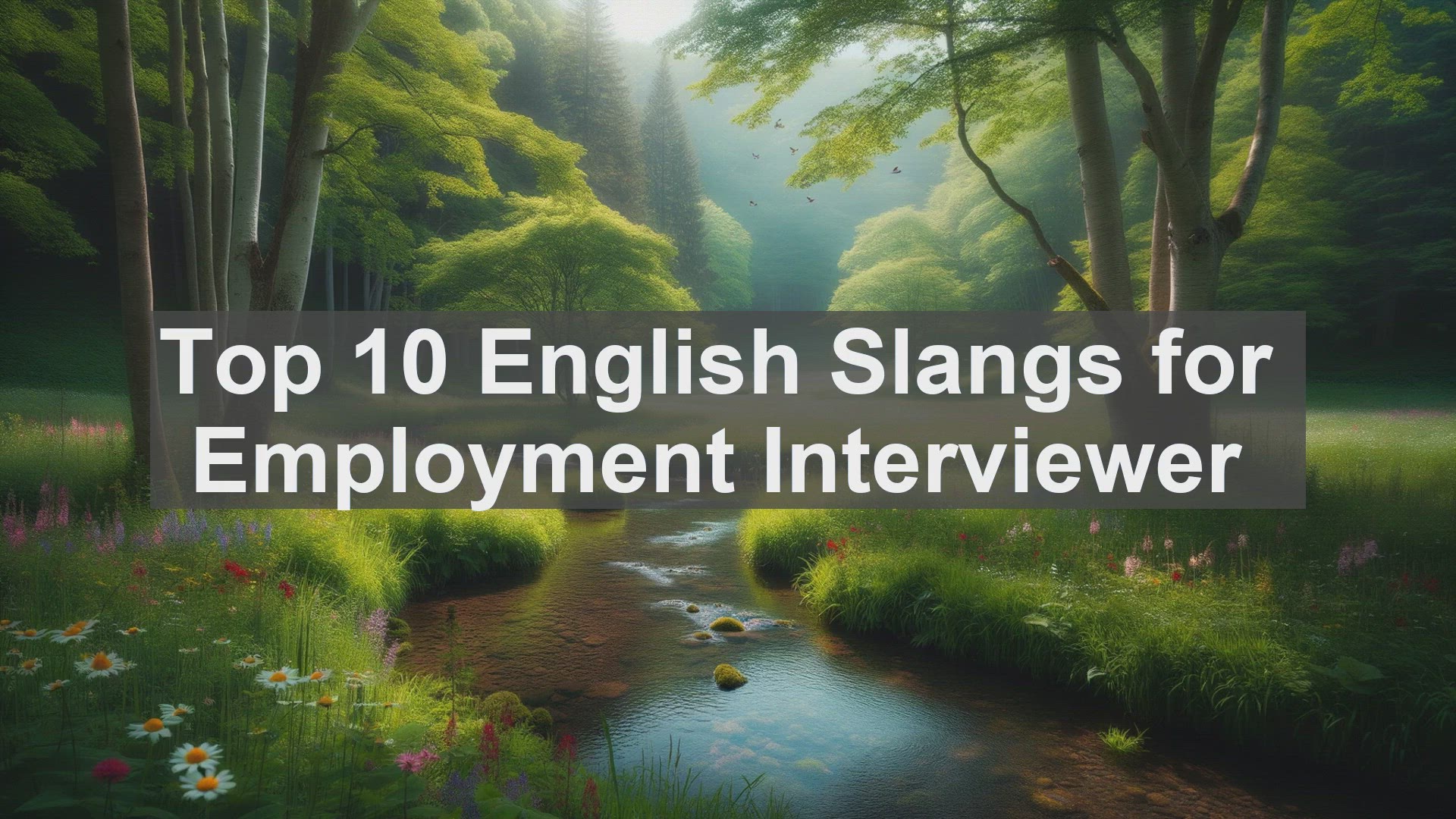 'Video thumbnail for Top 10 English Slangs for Employment Interviewer'