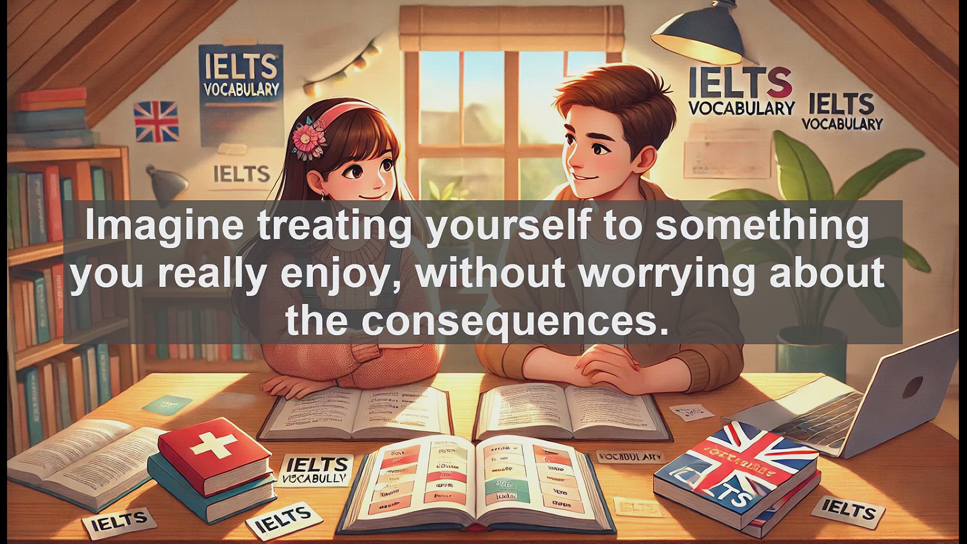 'Video thumbnail for 2500 Must Know IELTS 6.5 Vocabulary - Understanding 'Indulgence': Boost Your IELTS Vocabulary'