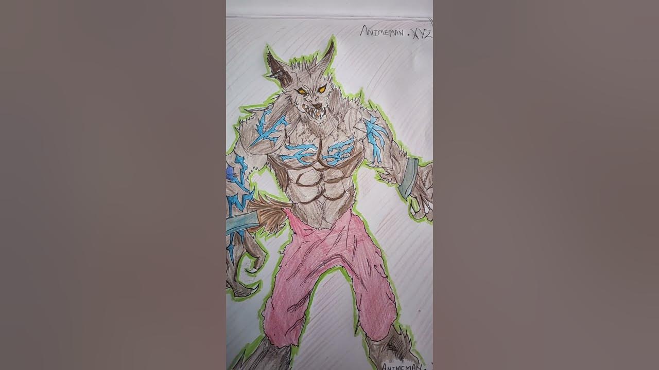 Video thumbnail for Drawing A Werewolf the Minion of Dracula #art #anime