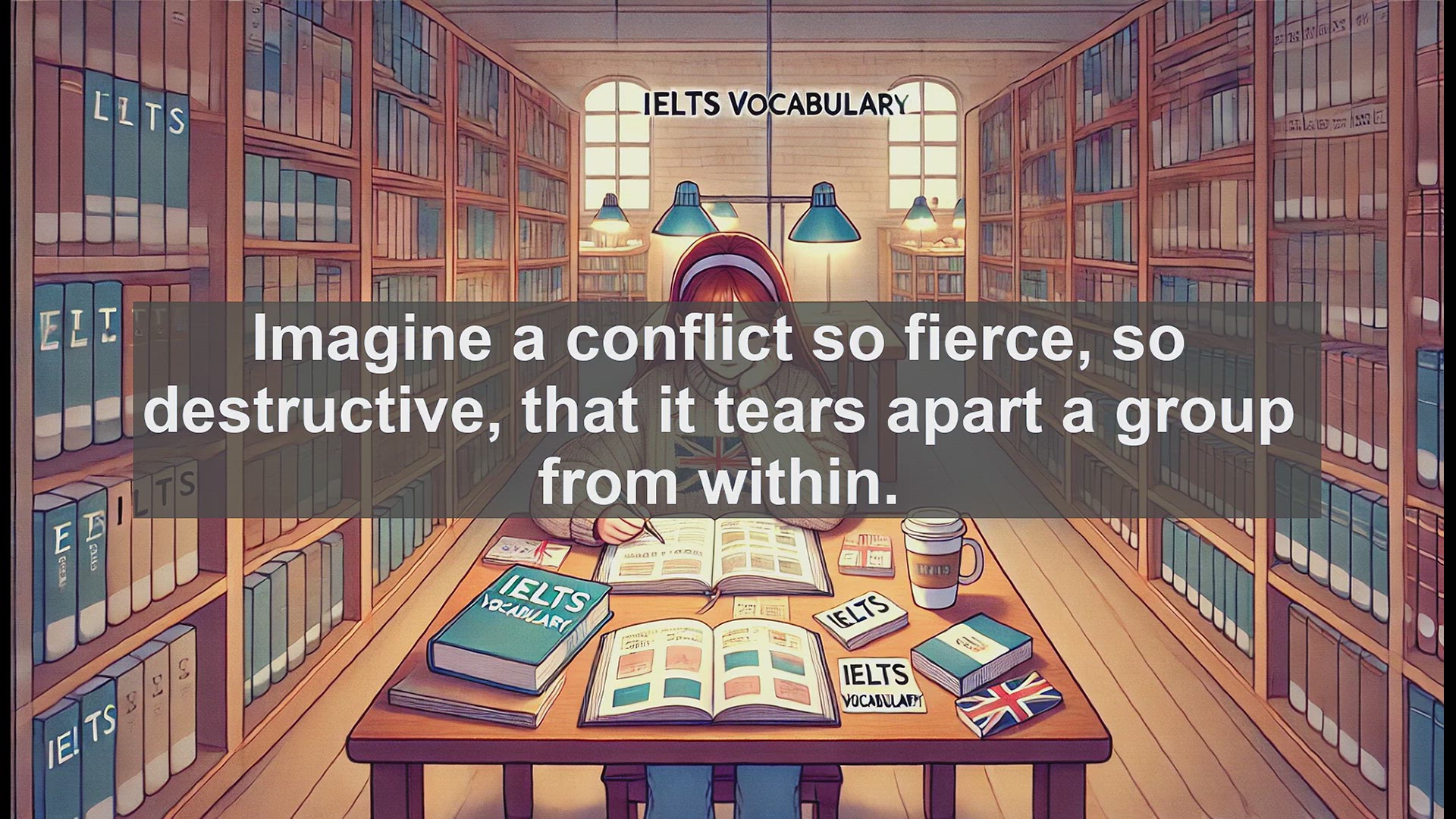 'Video thumbnail for 2000 Must Know IELTS 9.0 Vocabulary - Internecine: Understanding Destructive Internal Conflicts'
