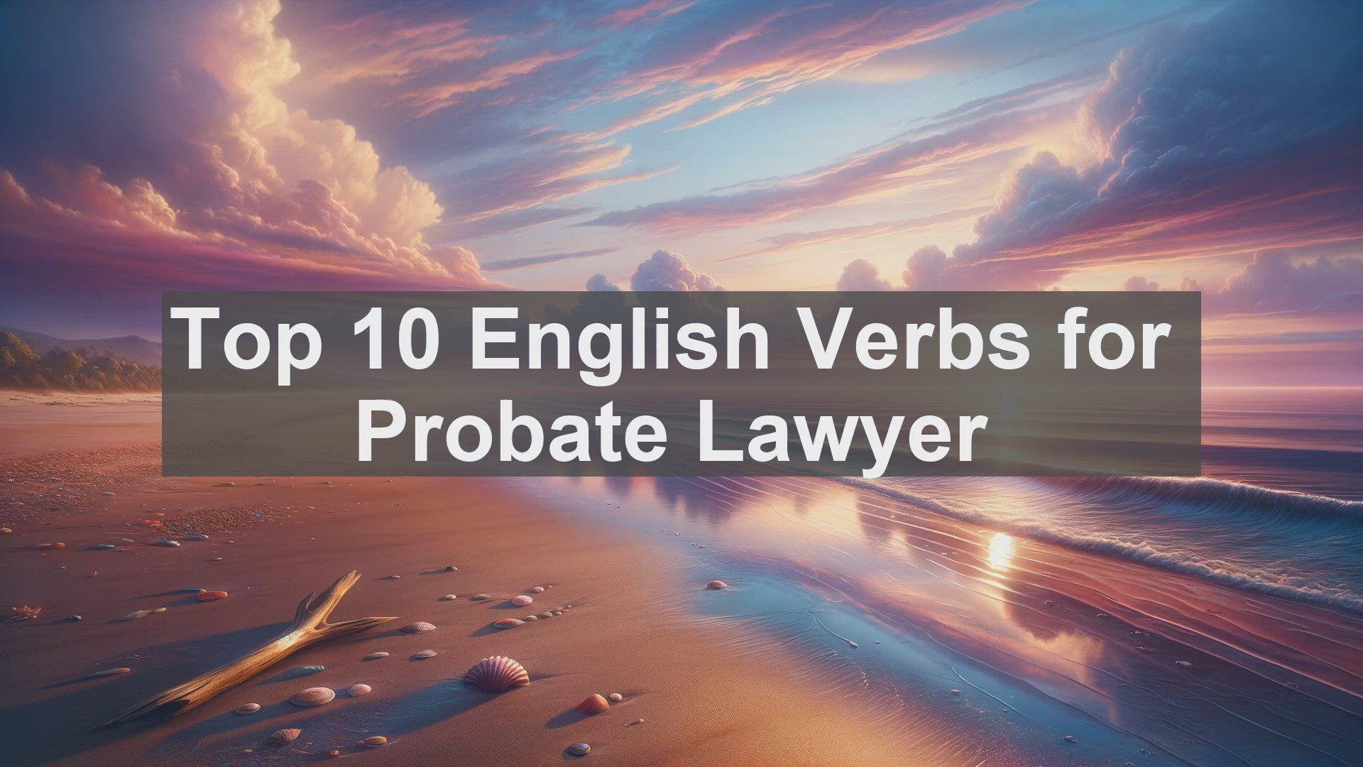 'Video thumbnail for Top 10 English Verbs for Probate Lawyer'