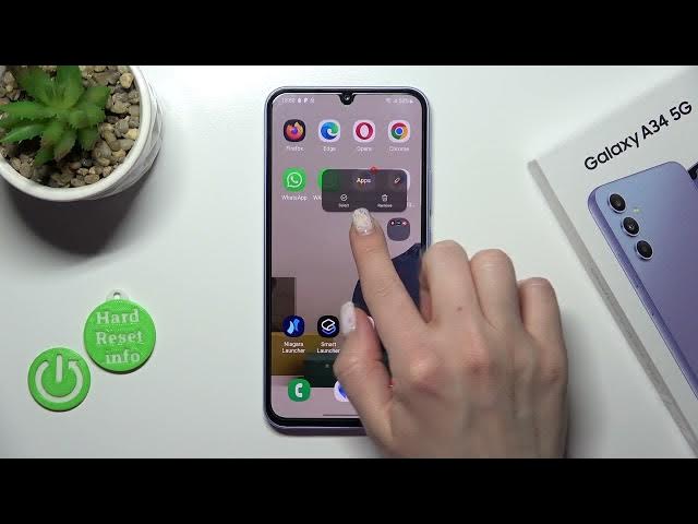 Video thumbnail for How to How to Create Folders on Home Screen on SAMSUNG GALAXY A34 - Group App