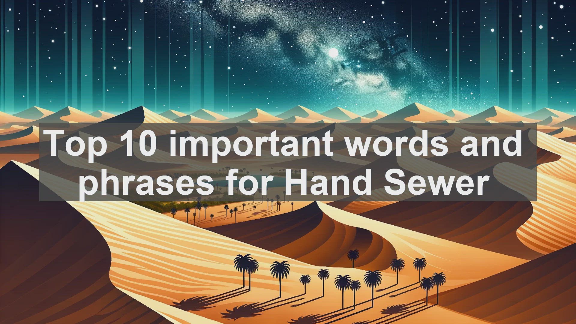 'Video thumbnail for Top 10 important words and phrases for Hand Sewer'
