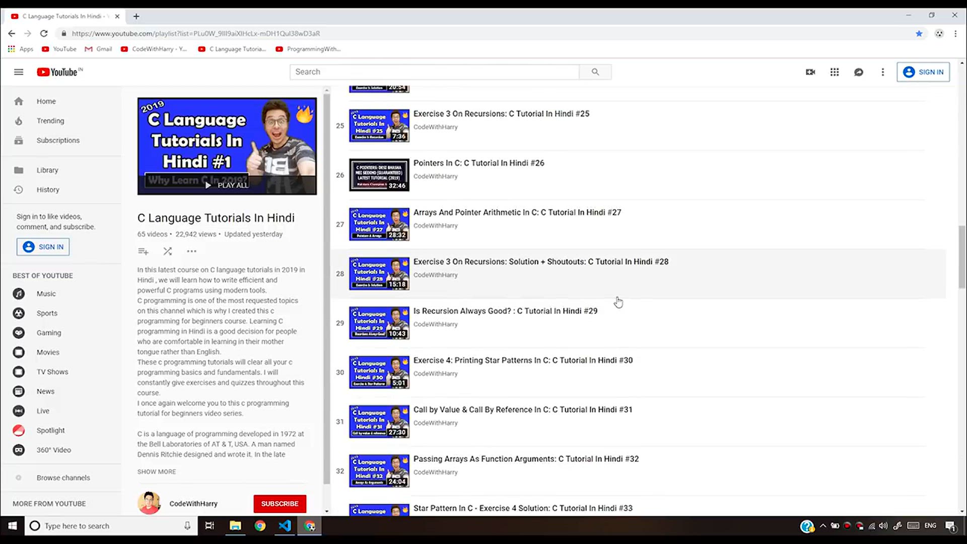 'Video thumbnail for Automated Receipt Generator In C - Exercise 12_ C Tutorial In Hindi #66'