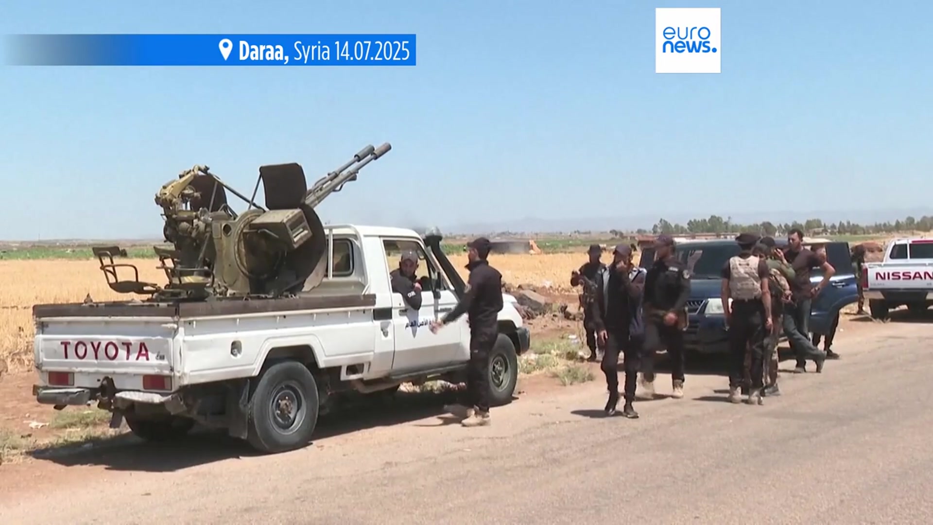 'Video thumbnail for At least 30 killed as Syrian government forces clash with Druze militias, Bedouin tribes'