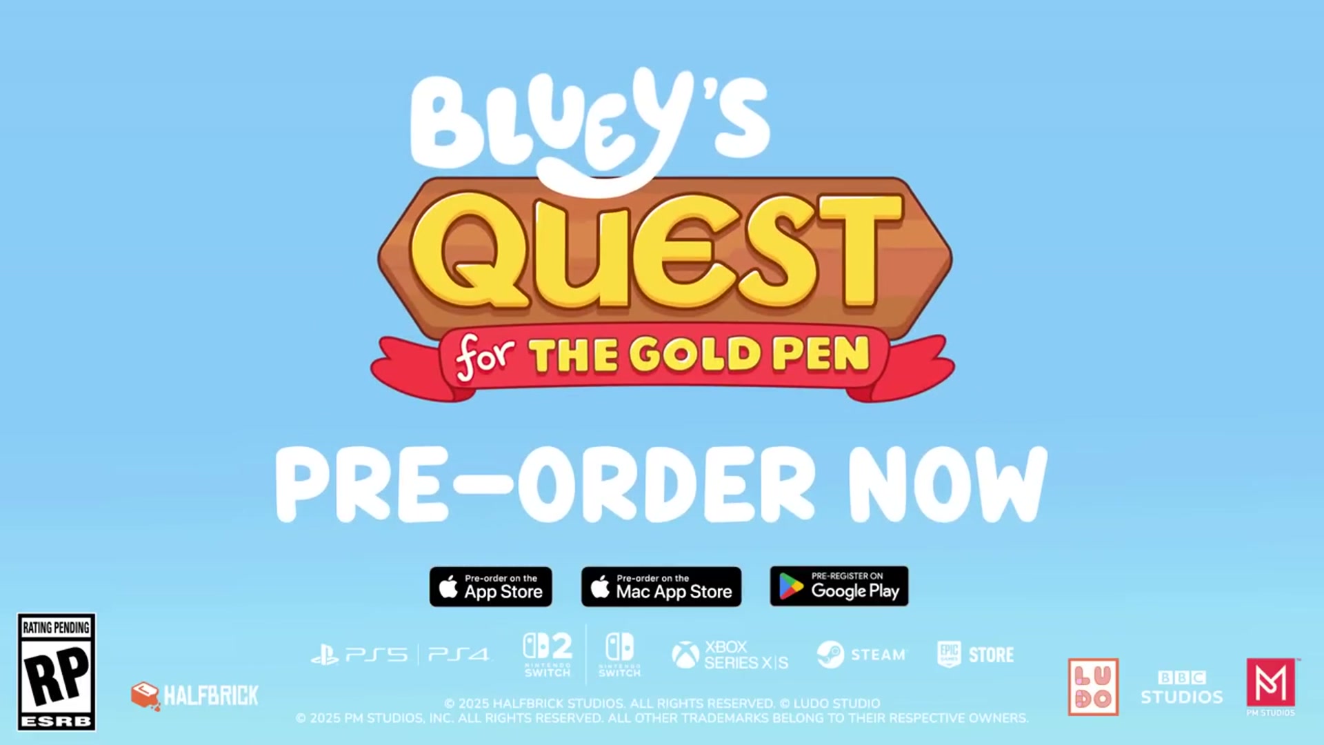 'Video thumbnail for Bluey's Quest for the Gold Pen - Official Announcement Trailer'