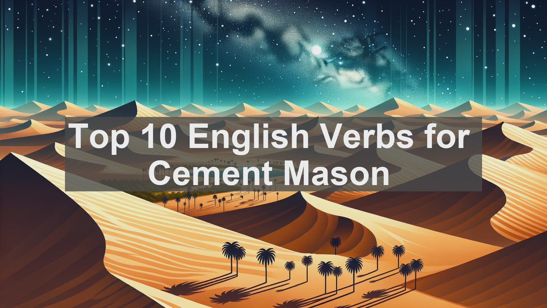 'Video thumbnail for Top 10 English Verbs for Cement Mason'
