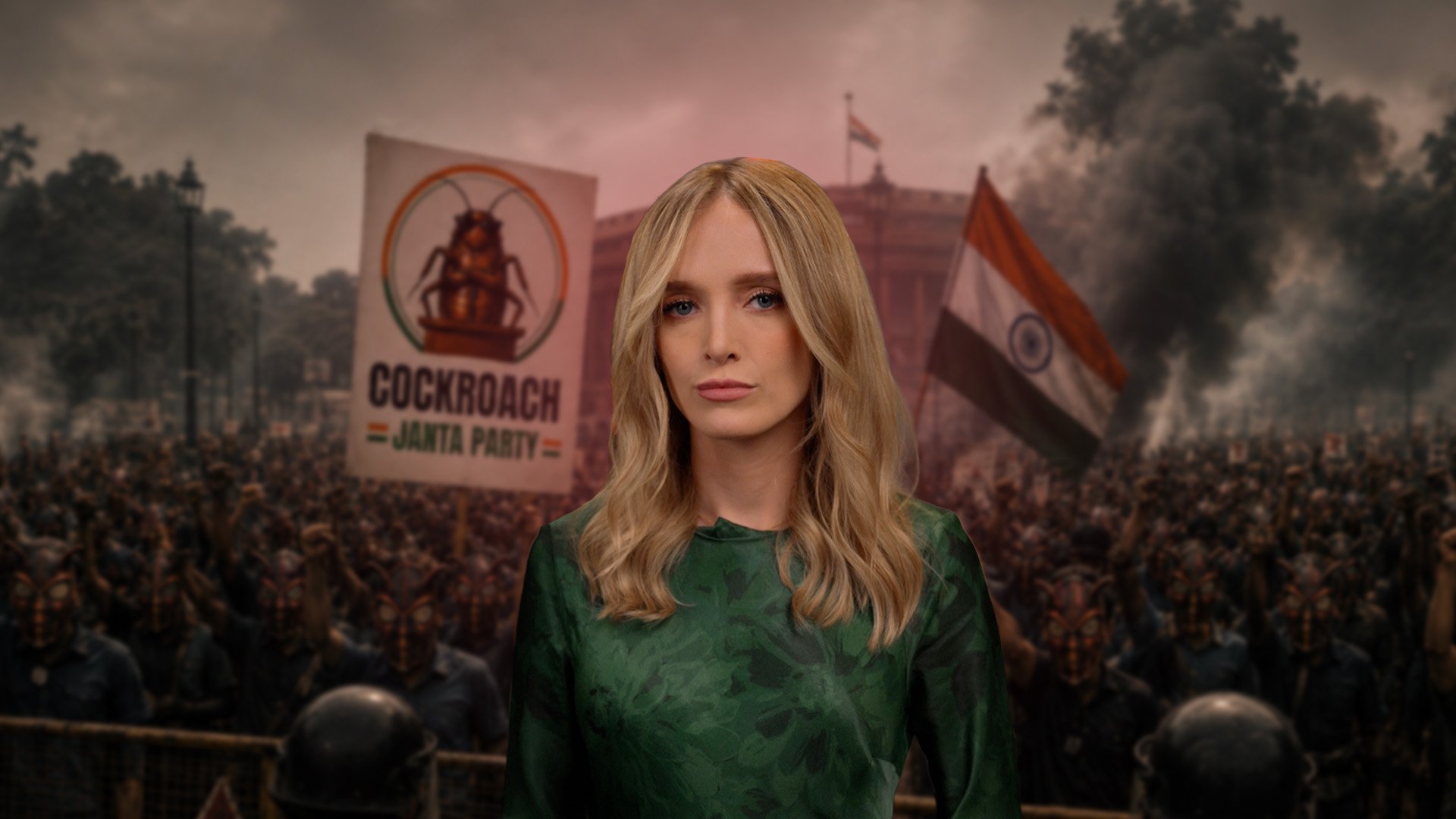 Video thumbnail for Chaos in India as ‘Cockroach activists’ march on parliament