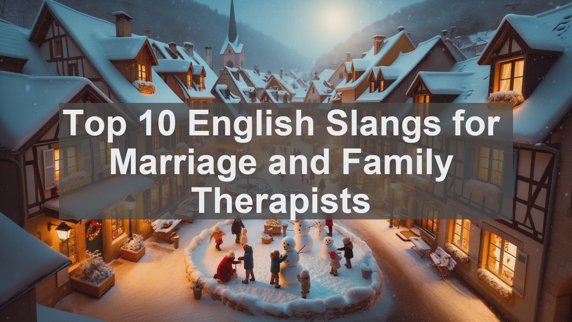 'Video thumbnail for Top 10 English Slangs for Marriage and Family Therapists'
