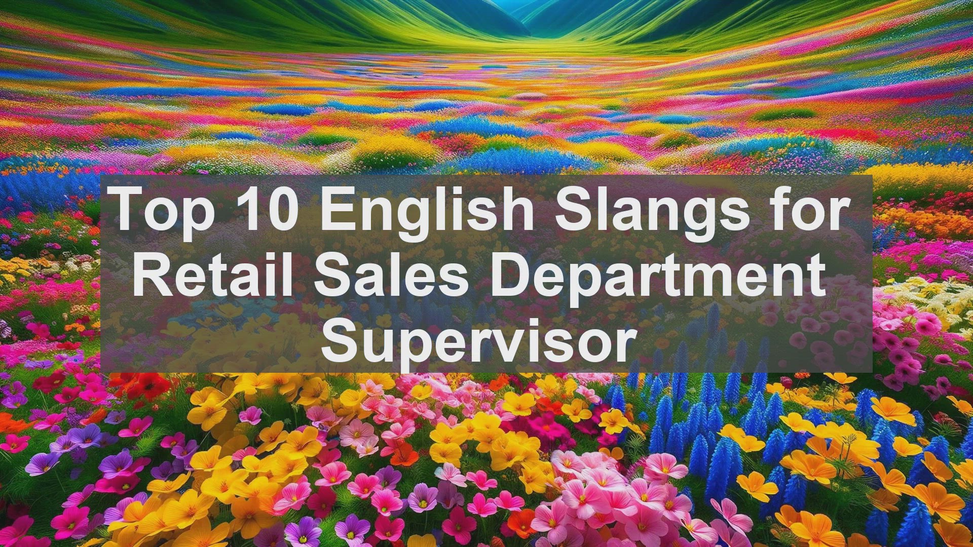 'Video thumbnail for Top 10 English Slangs for Retail Sales Department Supervisor'