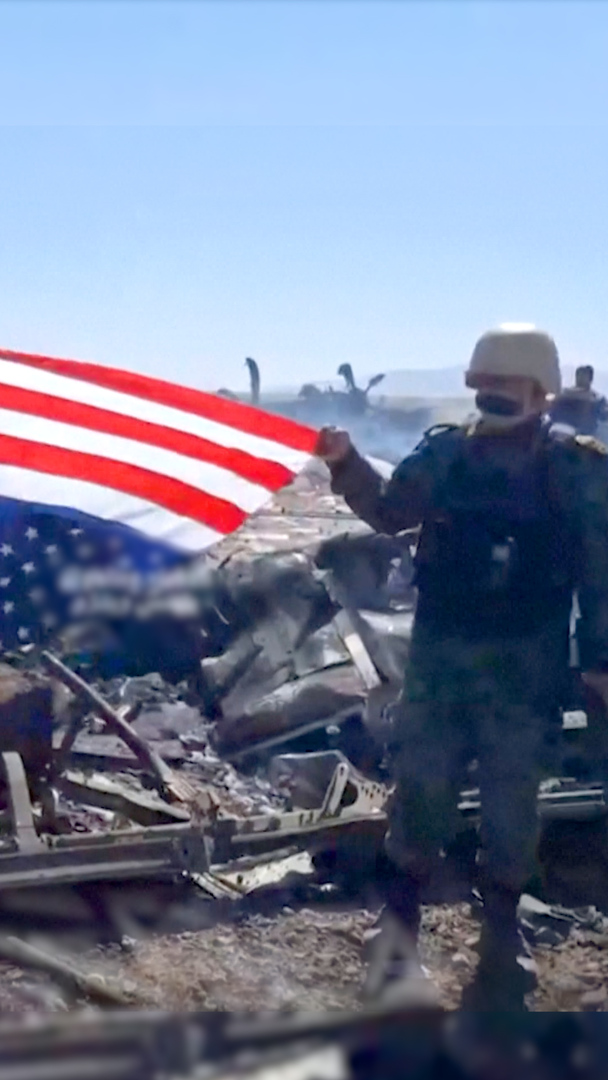 Video thumbnail for Video released by Iranian police was said to show Iranian forces firing at an aircraft over Isfahan