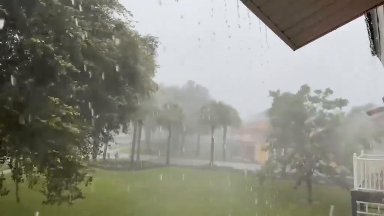 Video thumbnail for US: Outer Bands From Tropical Depression Two Bring Showers to Central Florida.