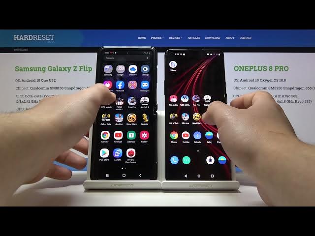 Video thumbnail for Final Performance Battle Between SAMSUNG Galaxy Z Flip and OnePlus 8 Pro - Multitasking Test Check