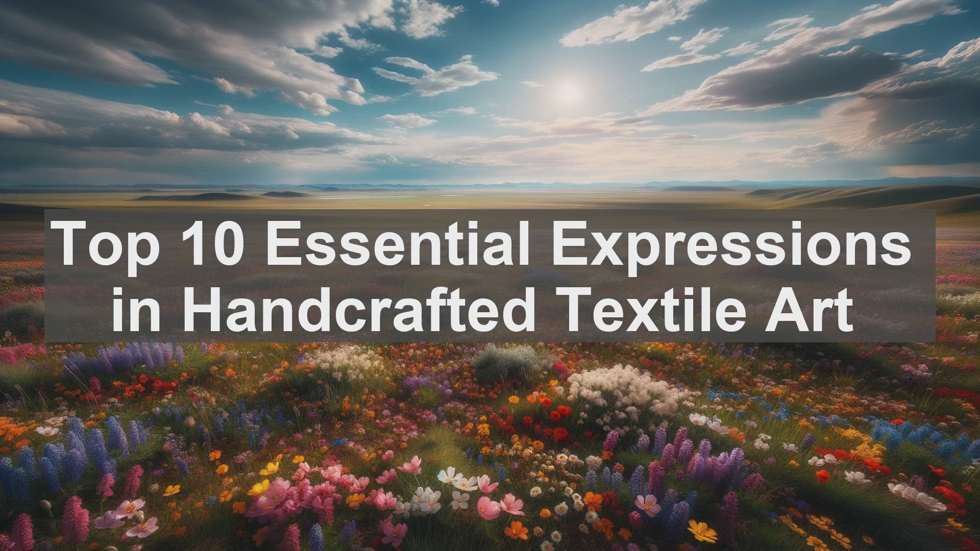 'Video thumbnail for Top 10 Essential Expressions in Handcrafted Textile Art'