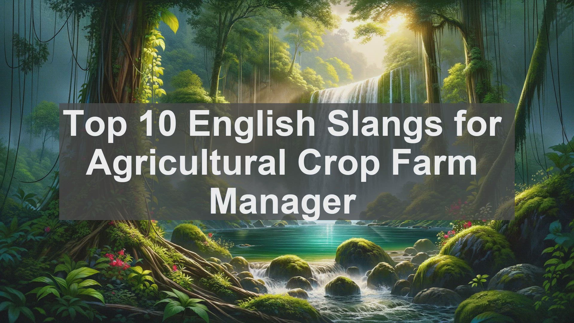 'Video thumbnail for Top 10 English Slangs for Agricultural Crop Farm Manager'