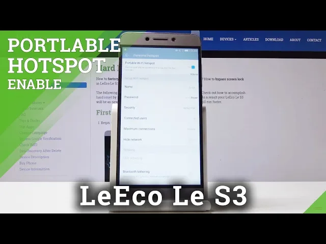 Video thumbnail for How to Activate Portable Hotspot in LeEco Le S3 - Network Access Point
