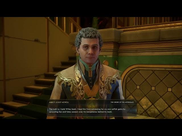 Video thumbnail for The Outer Worlds 2 - On The Trail of The Traitor: Return Abbot Newell: Leadership 3 Speech 3 Choices