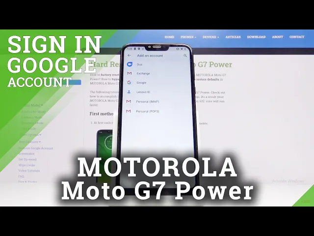 Video thumbnail for How to Add Google Account in MOTOROLA Moto G7 Power – Use Google Features