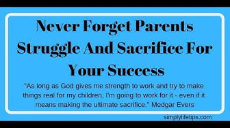 Video thumbnail for Parents Struggle And Sacrifice For Your Success