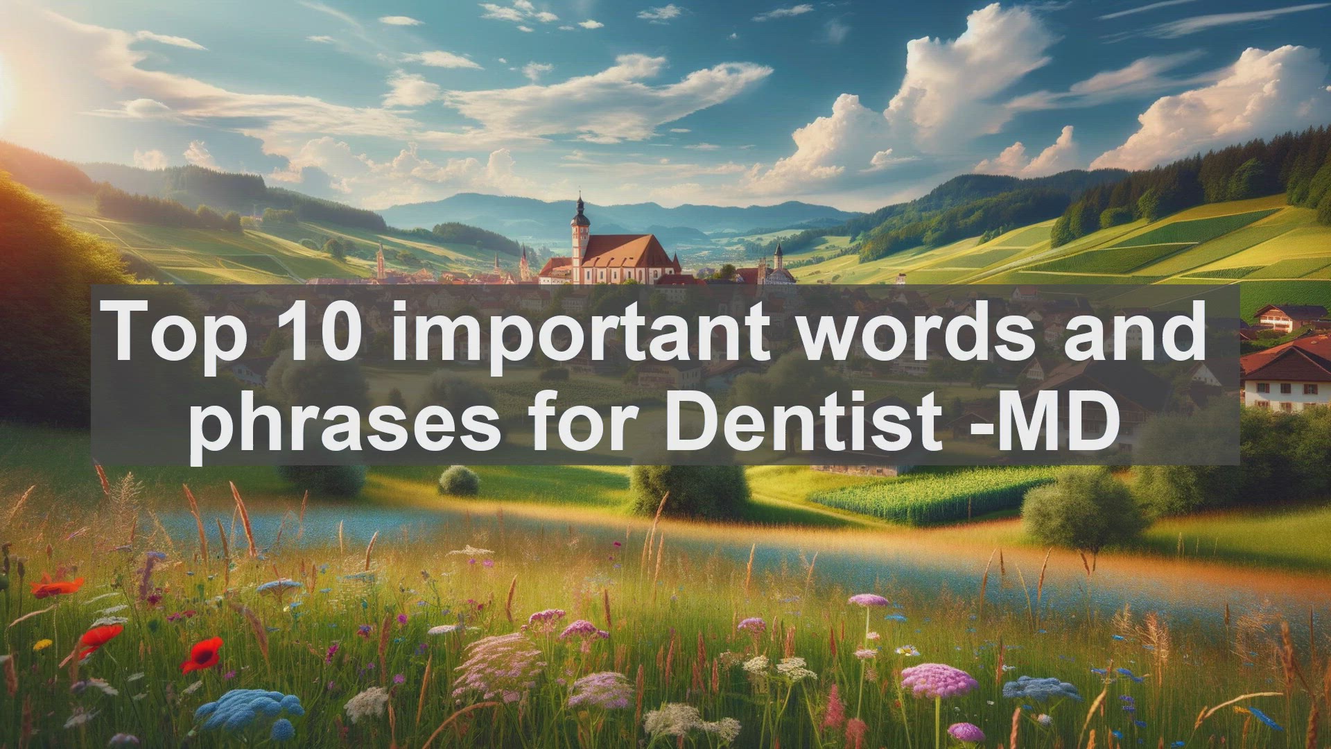'Video thumbnail for Top 10 important words and phrases for Dentist MD'