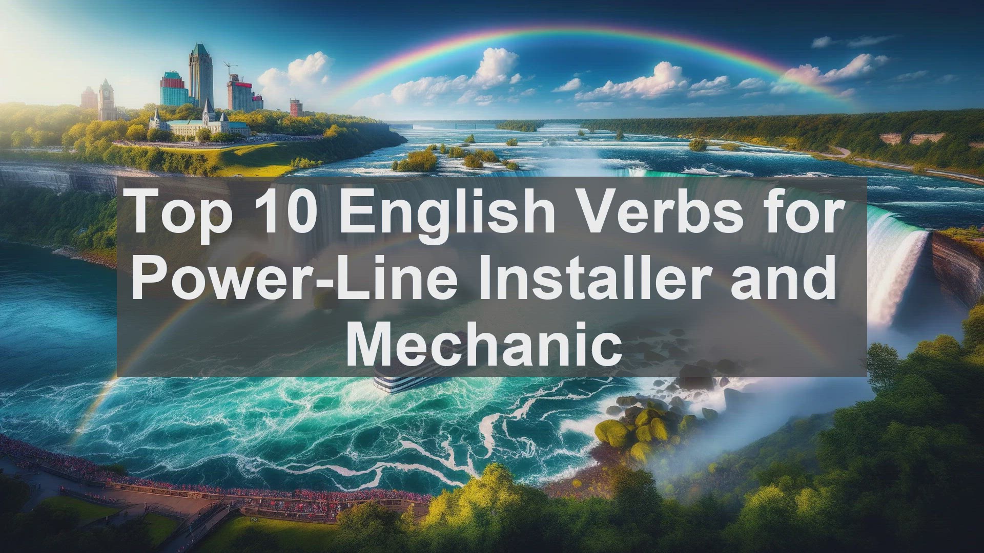 'Video thumbnail for Top 10 English Verbs for PowerLine Installer and Mechanic'