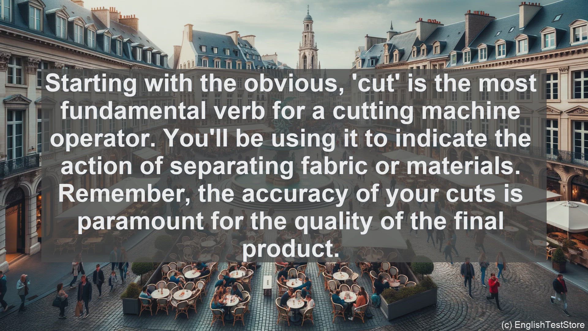 'Video thumbnail for Top 10 English Verbs for Textile Cutting Machine Operators'