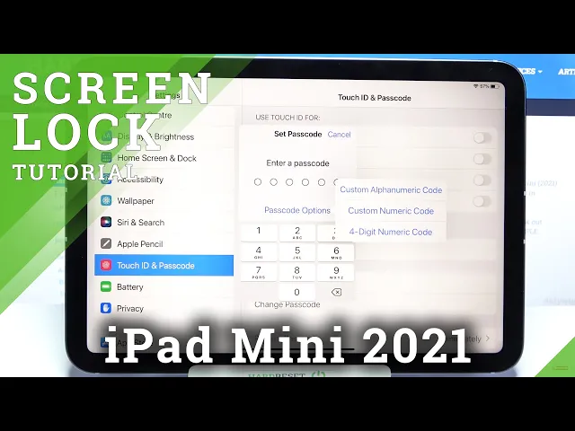 Video thumbnail for How to Add Screen Lock on iPad mini (2021) - Set Up Screen Protection in iOS