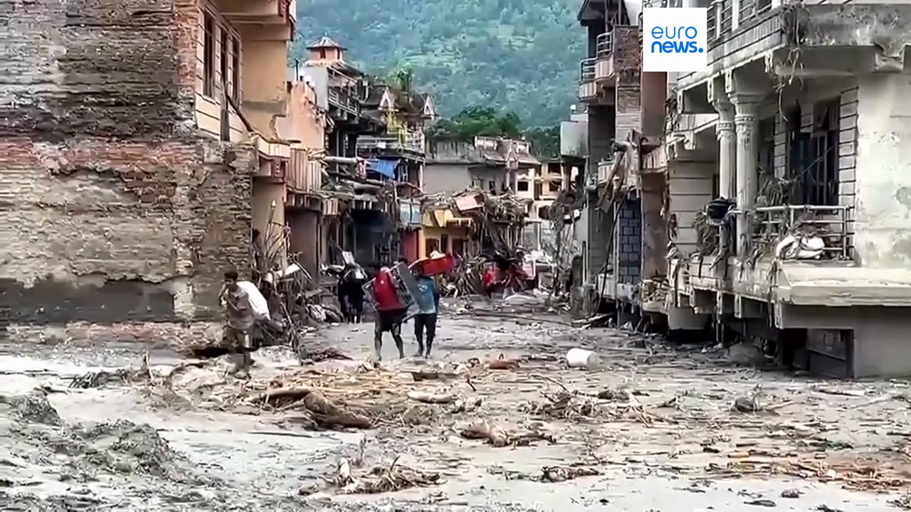 Video thumbnail for Nepal warns of more possible floods as communities grapple with devastation and death toll rises
