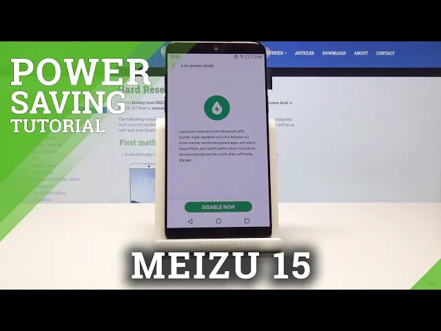 Video thumbnail for How to Use Power Saving Mode on MEIZU 15 - Low Battery Charge