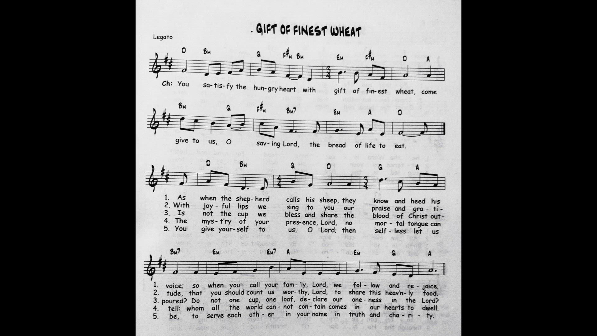 'Video thumbnail for Gift Of Finest Wheat - Catholic Mass Song Sheet Music'