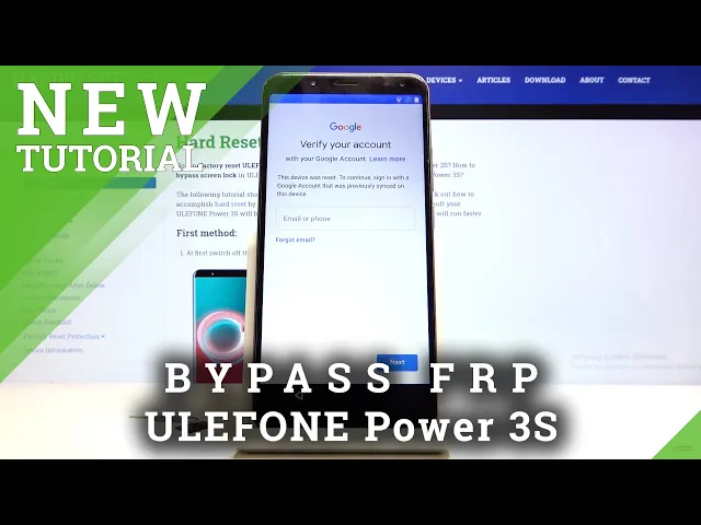 Video thumbnail for How to Bypass Google Verification Lock on ULEFONE Power 3S – Unlock FRP Lock