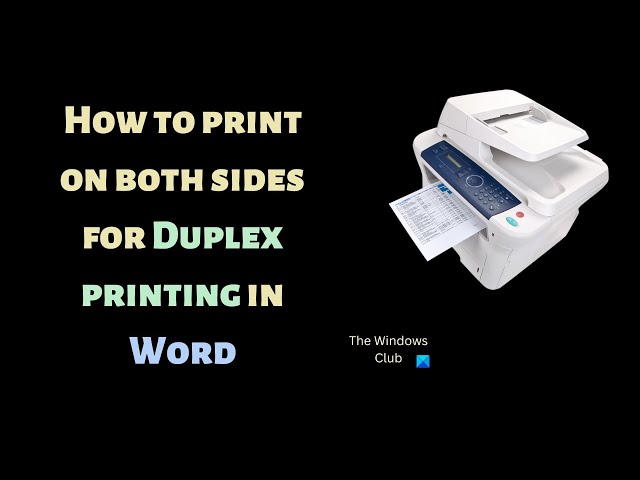 Video thumbnail for How to print on both sides for Duplex printing in Word