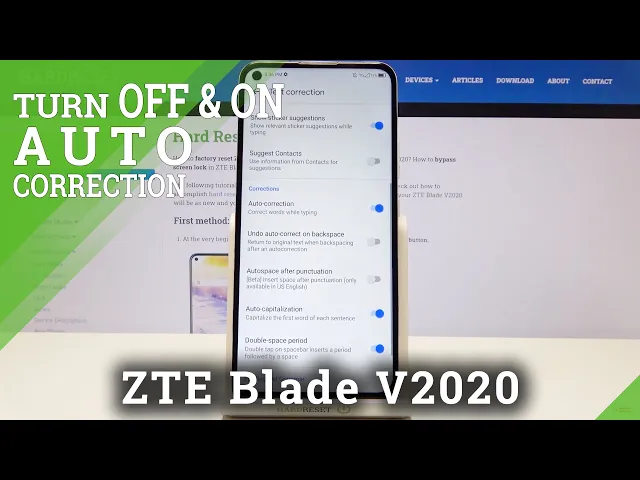 Video thumbnail for How to Enable Auto Correction in ZTE Blade v2020 – Find Keyboard Text Settings