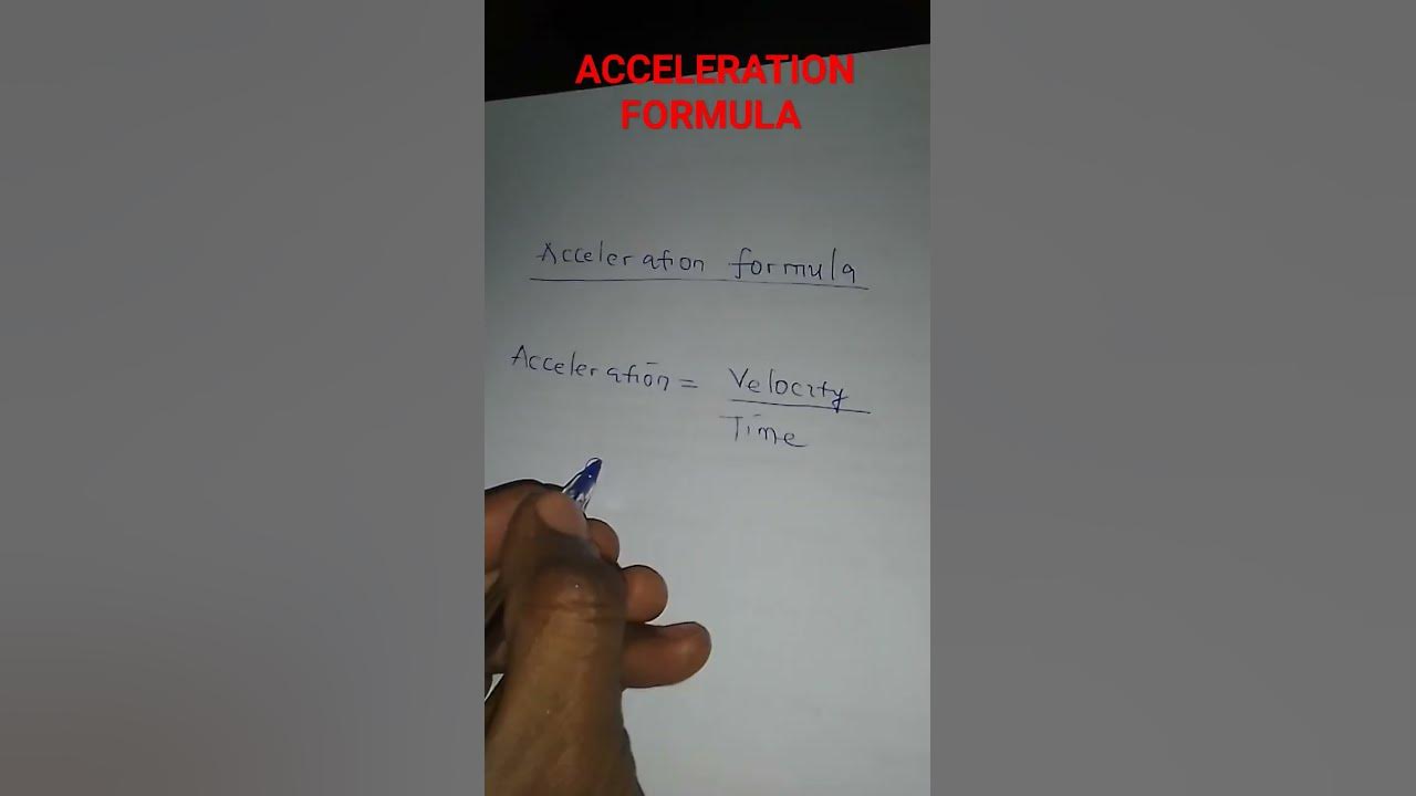 'Video thumbnail for Acceleration Formula, SI Unit and its Dimension in Physics'