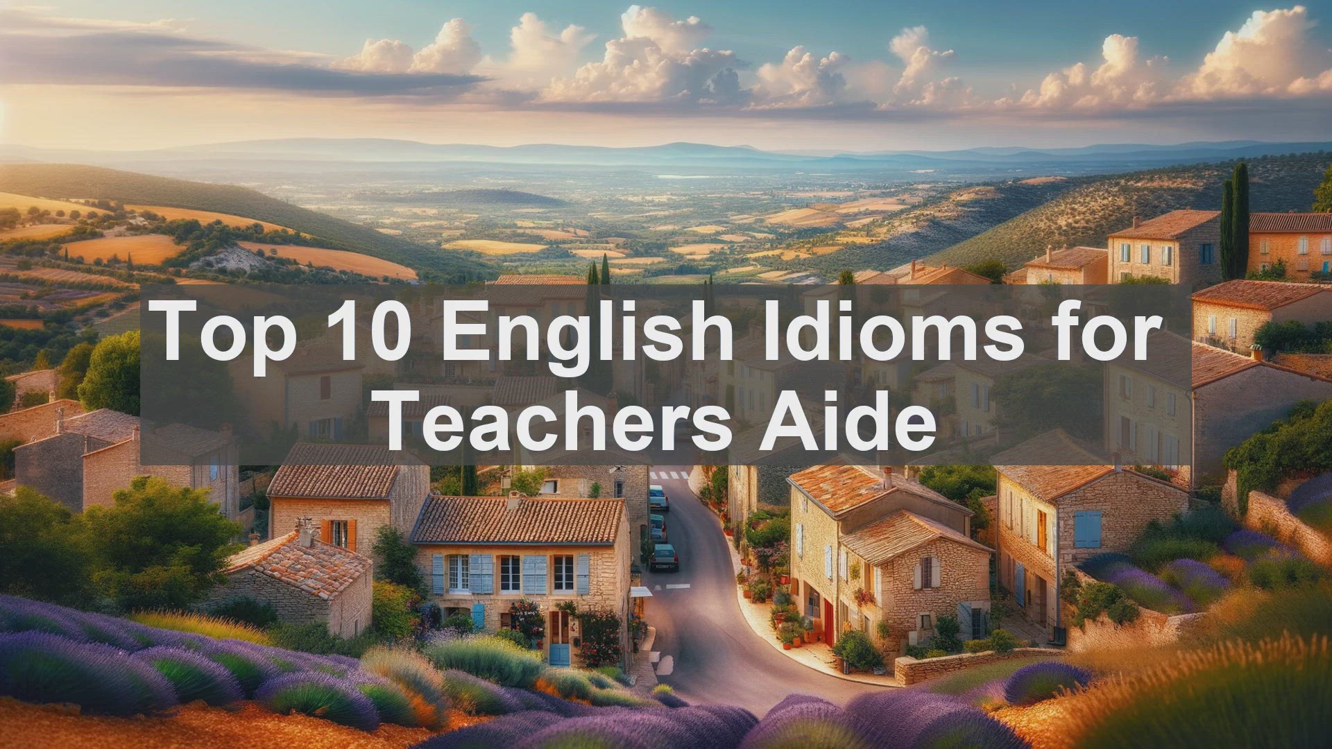 'Video thumbnail for Top 10 English Idioms for Teachers Aide'