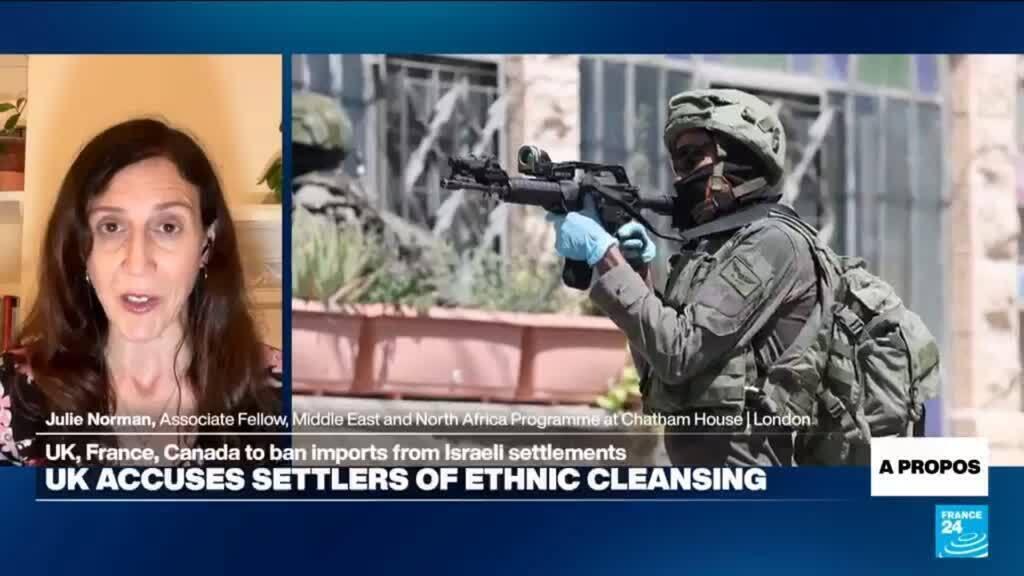 Video thumbnail for UK, France, ⁠Canada sanction Israeli West Bank goods