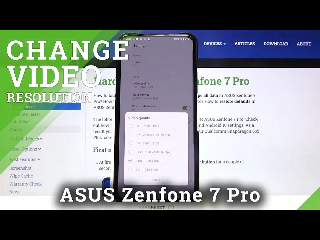 Video thumbnail for How to Change Video Resolution in ASUS Zenfone 7 Pro